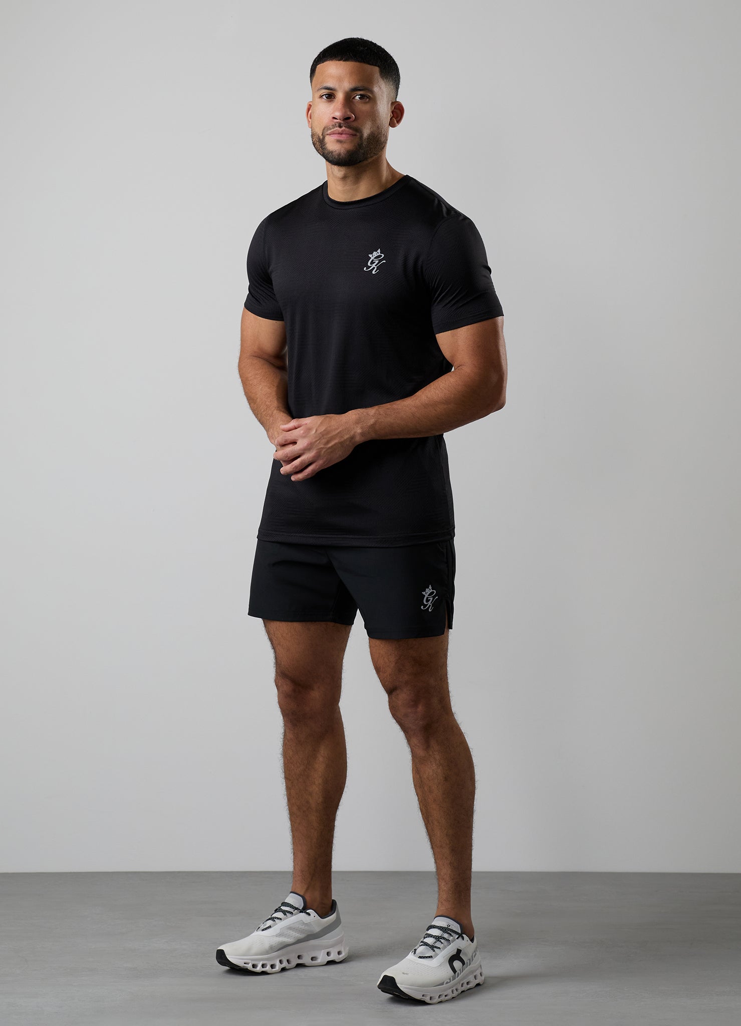 Gym King Geometric Knit 5" Short - Black