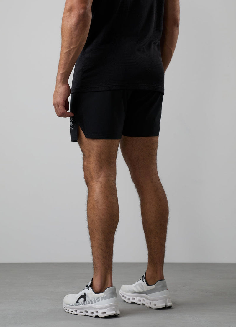 Gym King Geometric Knit 5" Short - Black