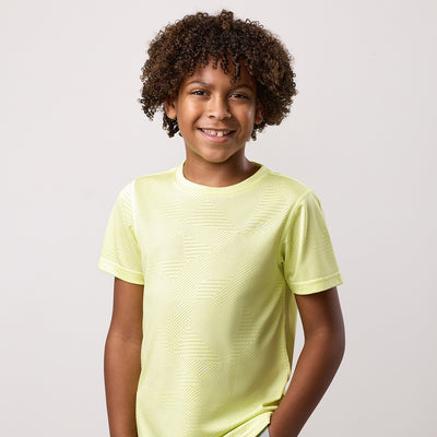 Gym King Kids Geometric Knit Tee - Limelight