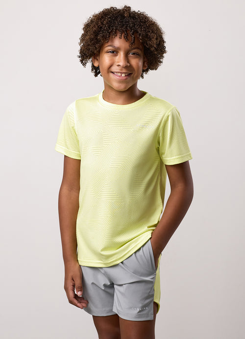 Gym King Kids Geometric Knit Tee - Limelight