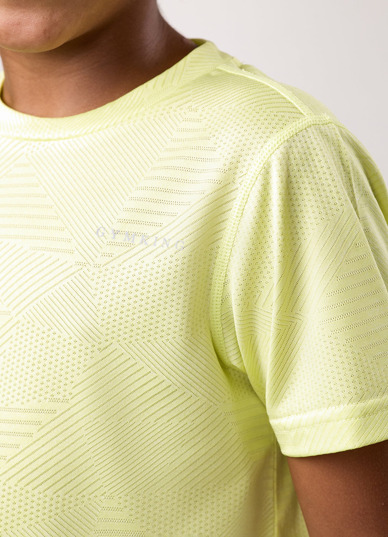 Gym King Kids Geometric Knit Tee - Limelight