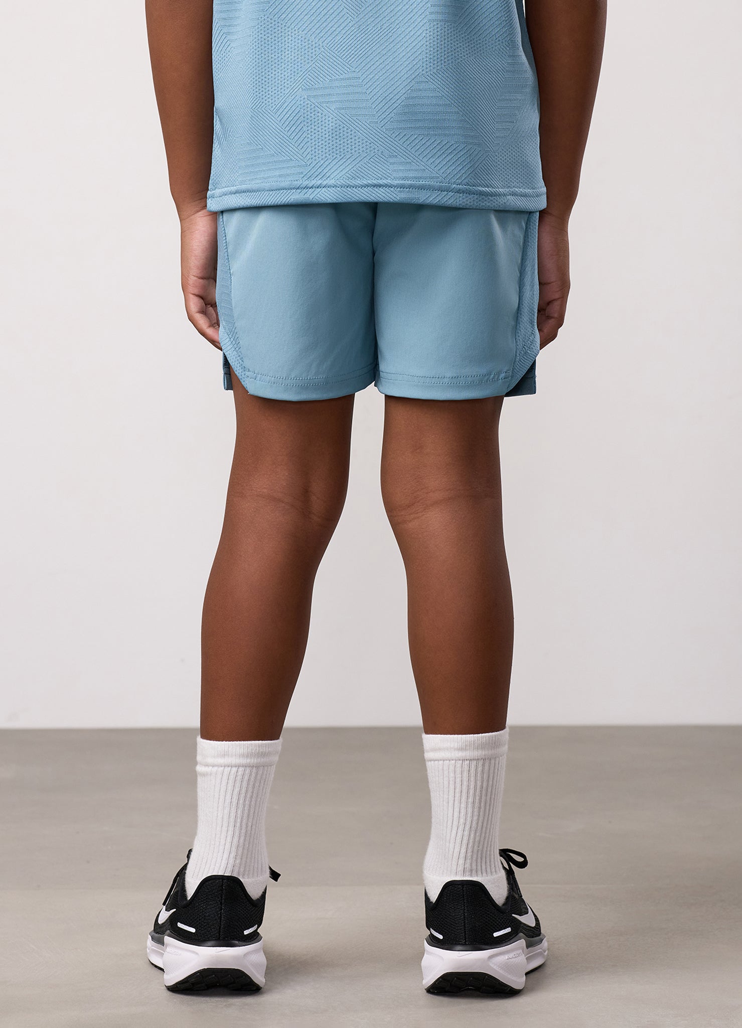 Gym King Kids Geometric Knit Short - Sea Mist