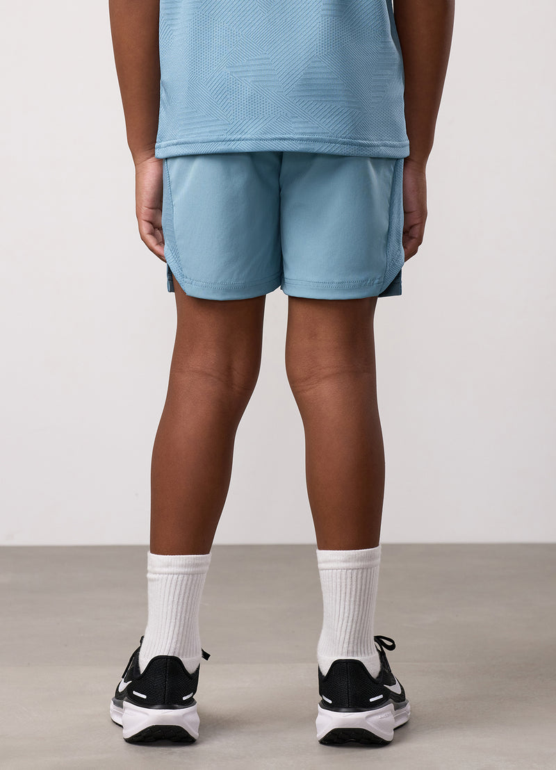 Gym King Kids Geometric Knit Short - Sea Mist