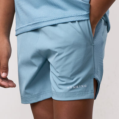 Gym King Kids Geometric Knit Short - Sea Mist