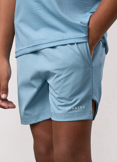 Gym King Kids Geometric Knit Short - Sea Mist