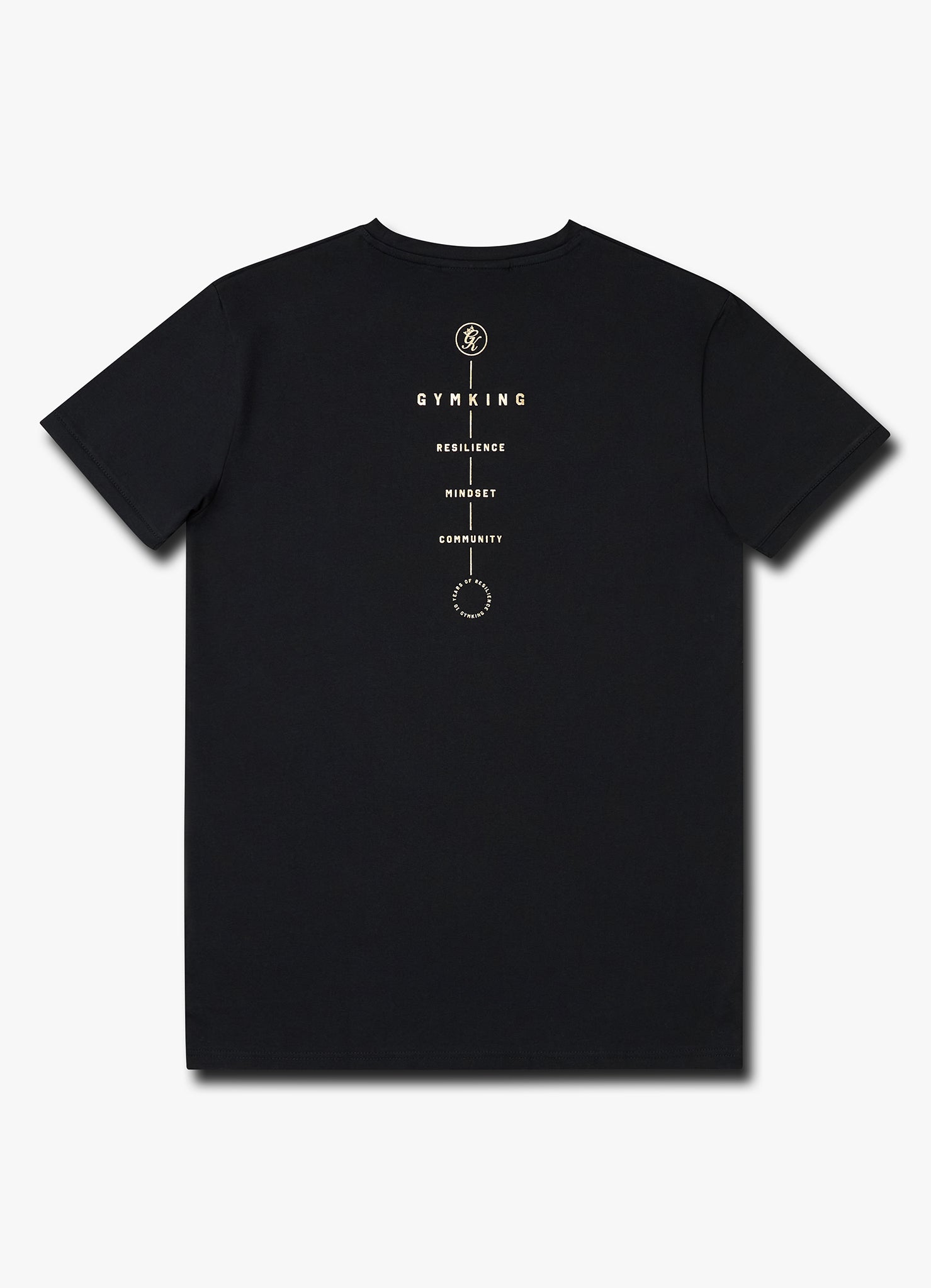 Gym King 10 Year Anniversary Tee - Black/Gold
