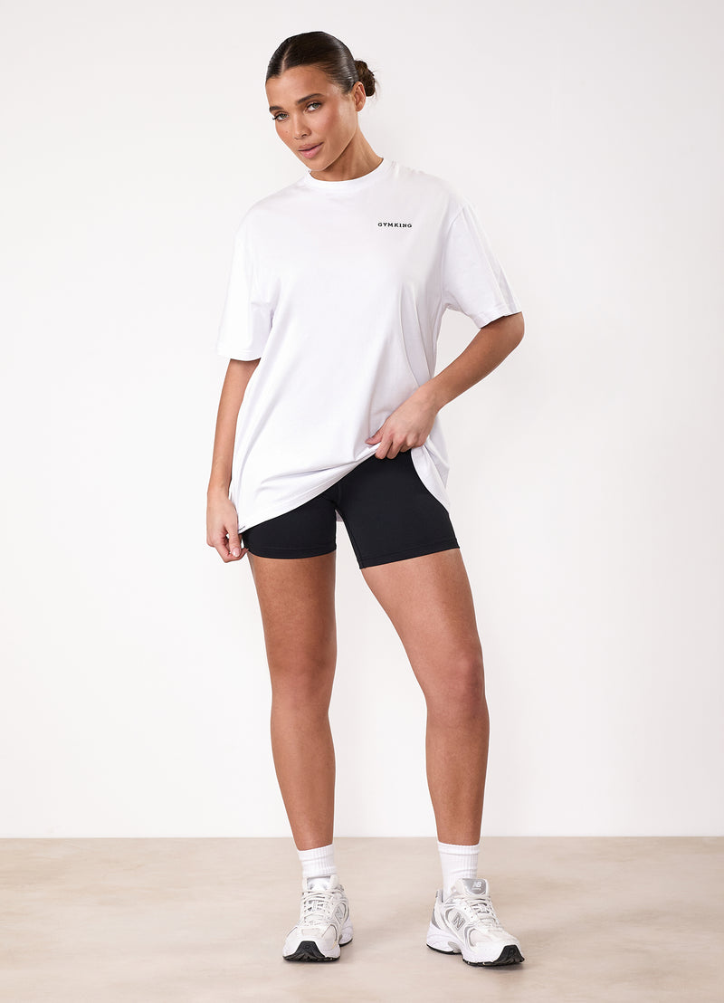 Gym King 365 Boyfriend Jersey Tee - White