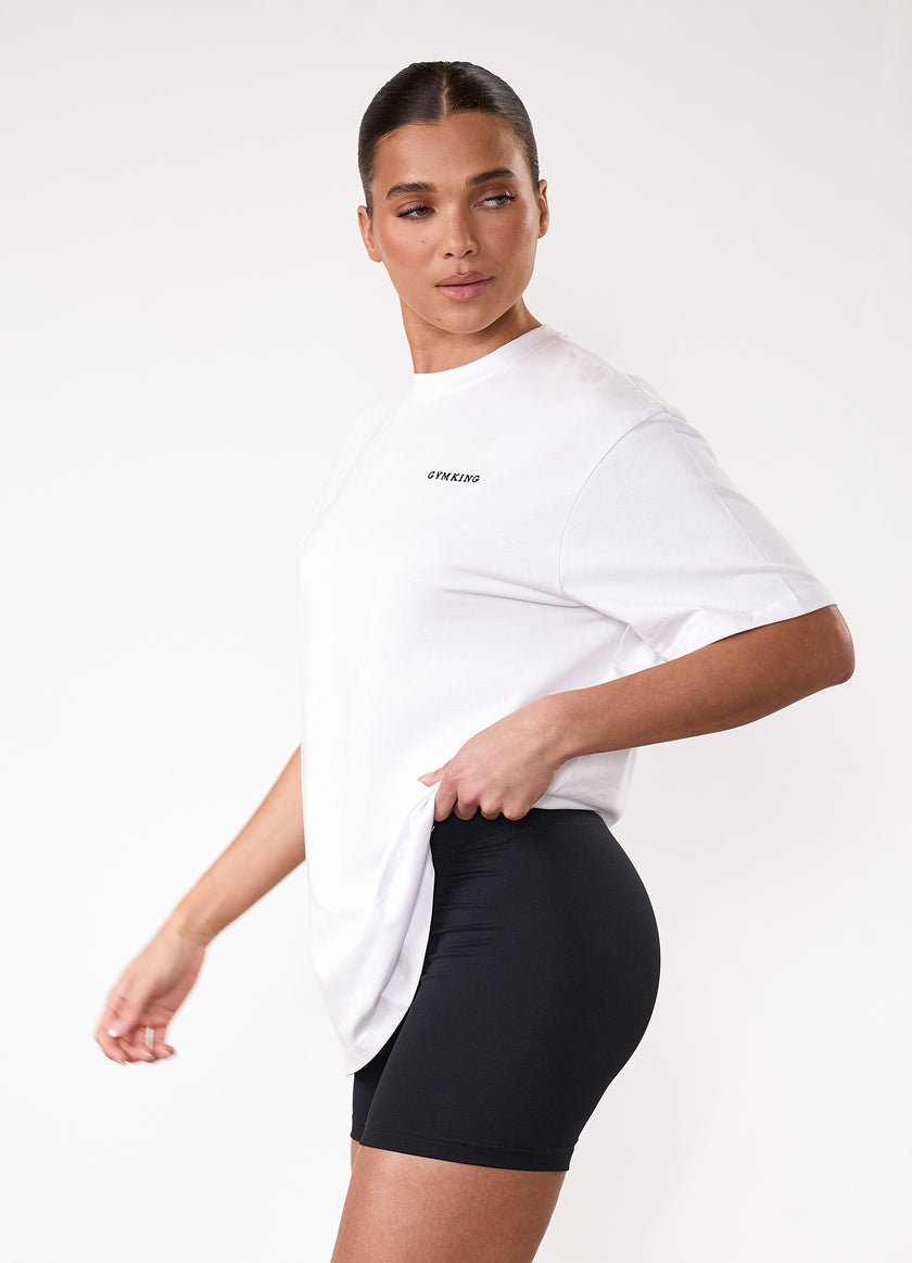 Gym King 365 Boyfriend Jersey Tee - White