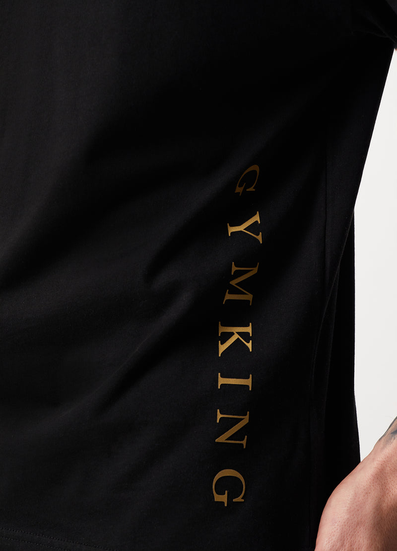 Gym King Blaze Jersey Tee - Black/Gold