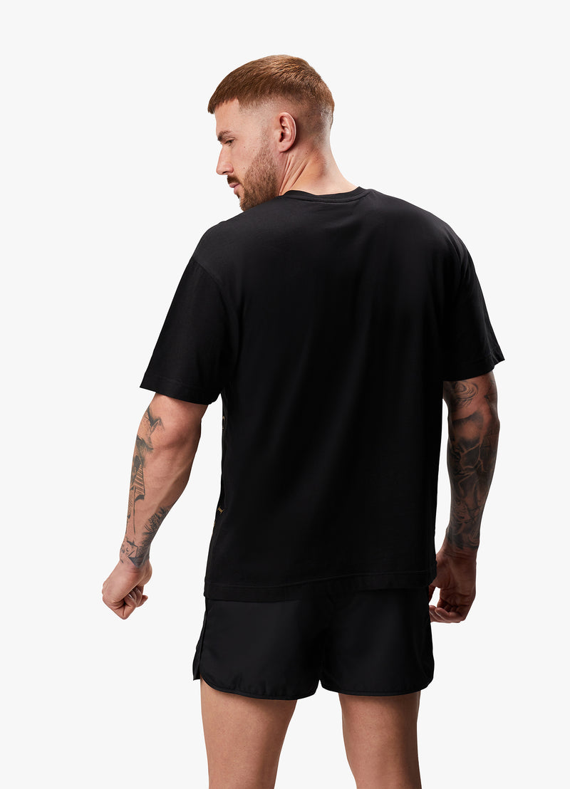 Gym King Blaze Jersey Tee - Black/Gold