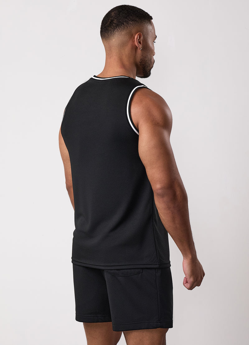 Gym King Brooklyn Mesh Vest - Black