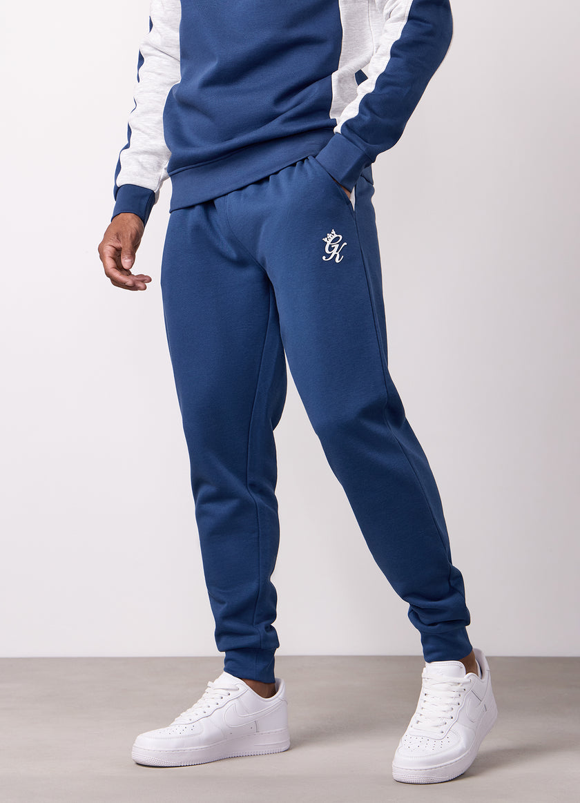 Gym King Contrast Panel Jogger - Moonlight Blue/Snow Marl