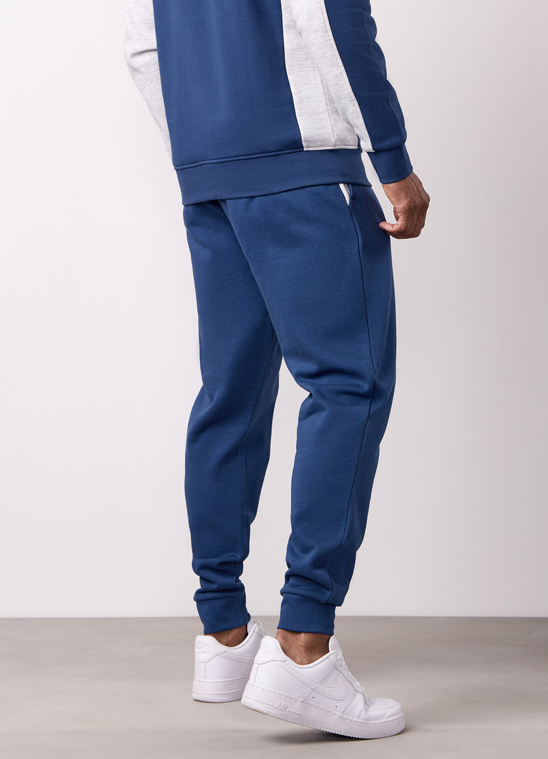 Gym King Contrast Panel Jogger - Moonlight Blue/Snow Marl