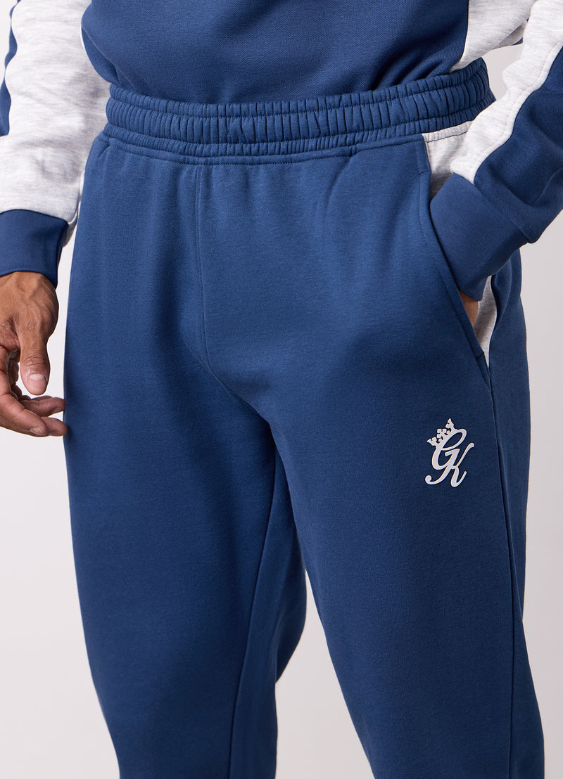Gym King Contrast Panel Jogger - Moonlight Blue/Snow Marl