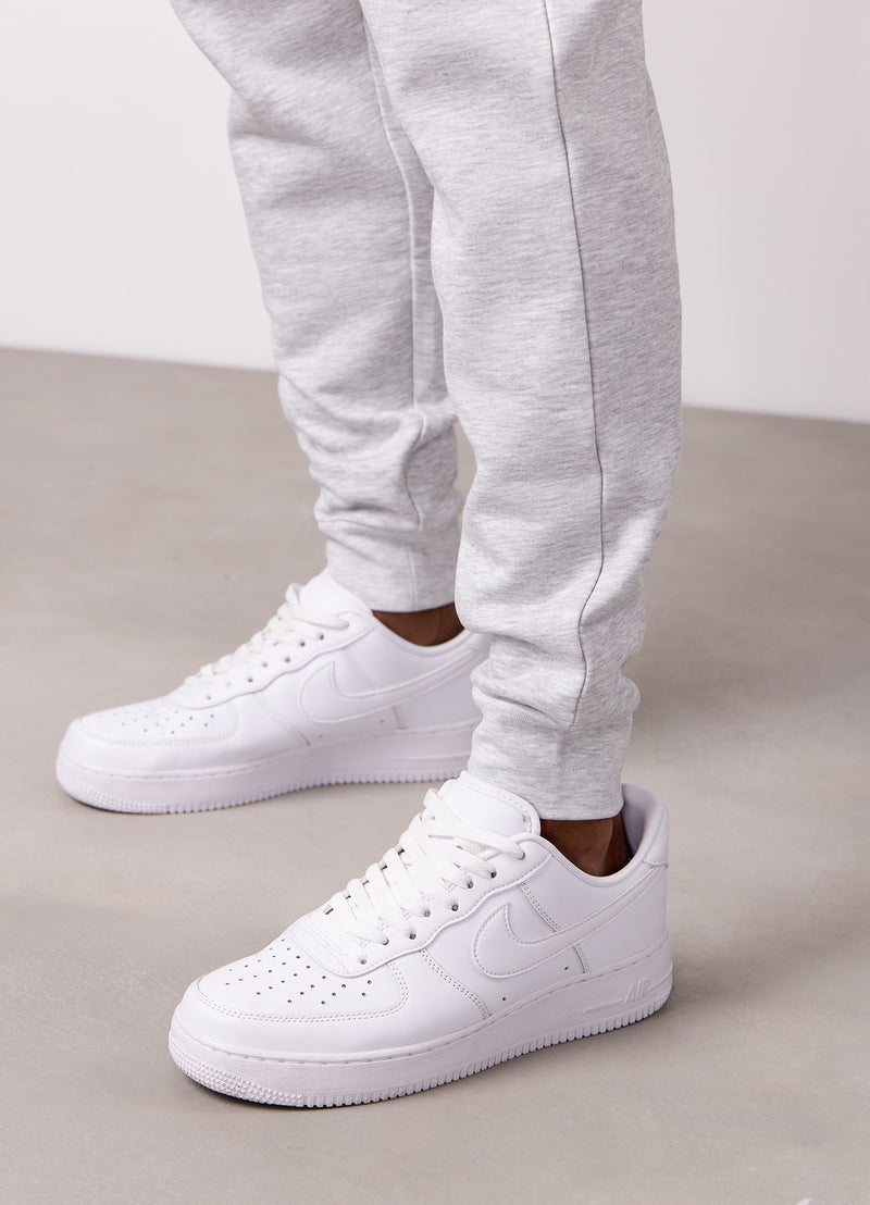 Gym King Contrast Panel Jogger - Snow Marl/White