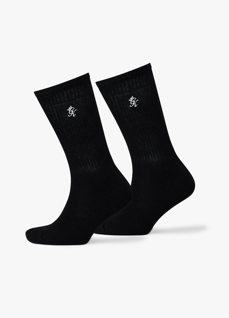 Gym King Core Sock (2pk) - Black/White