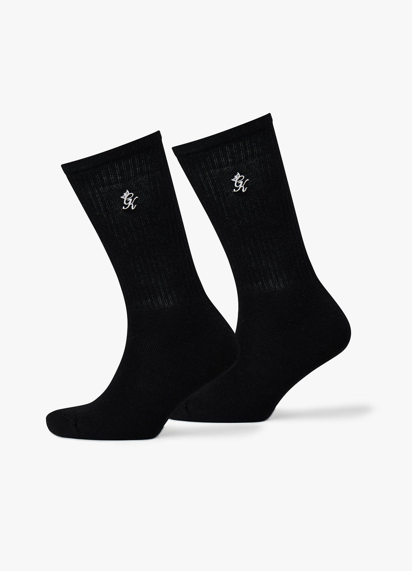 Gym King Core Sock (2pk) - Black/White