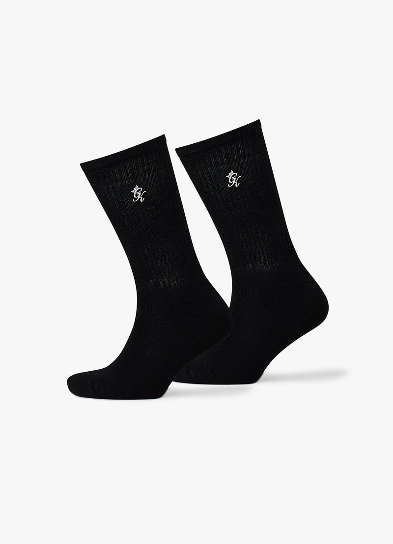 Gym King Core Sock (2pk) - Black/White