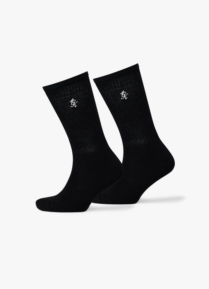 Gym King Core Sock (2pk) - Black/White