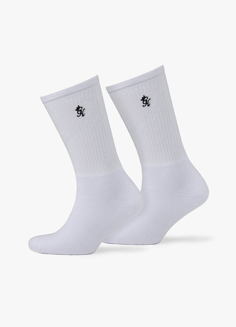 Gym King Core Sock (2pk) - Black/White