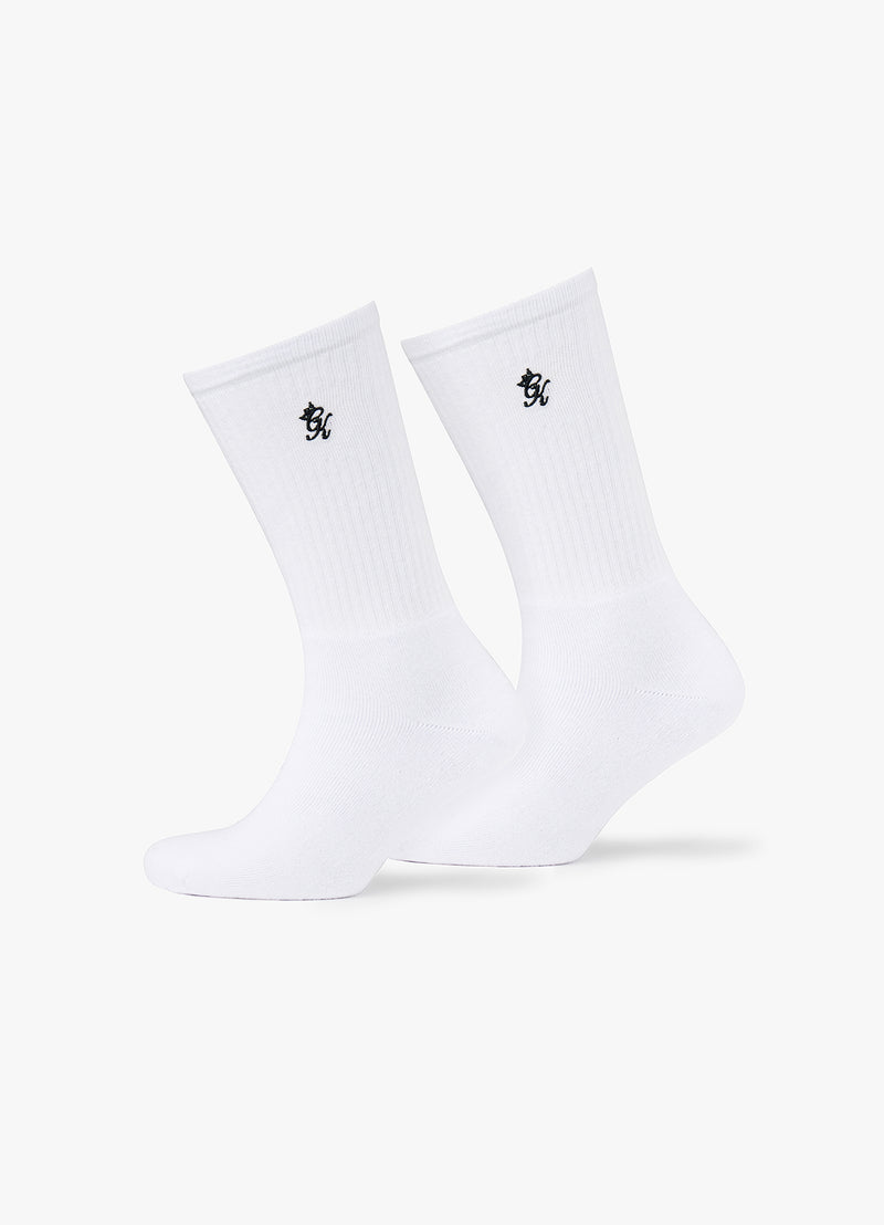 Gym King Core Sock (2pk) - Black/White