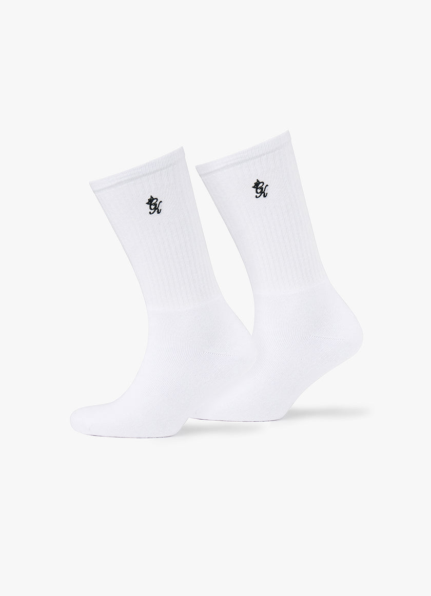 Gym King Core Sock (2pk) - Black/White