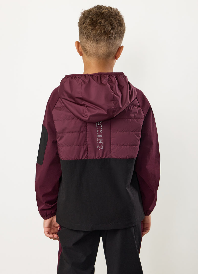 Gym King Kids Endurance Hybrid Jacket - Dark Cherry/Black