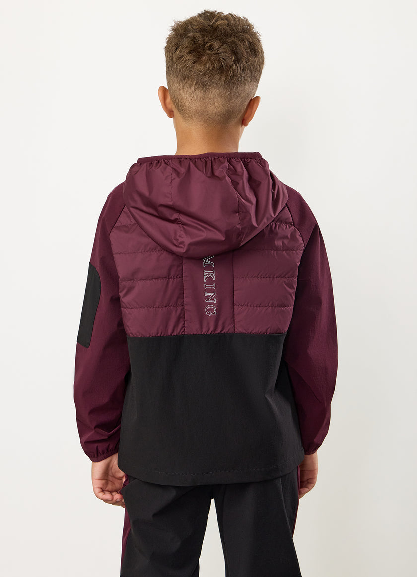 Gym King Kids Endurance Hybrid Jacket - Dark Cherry/Black