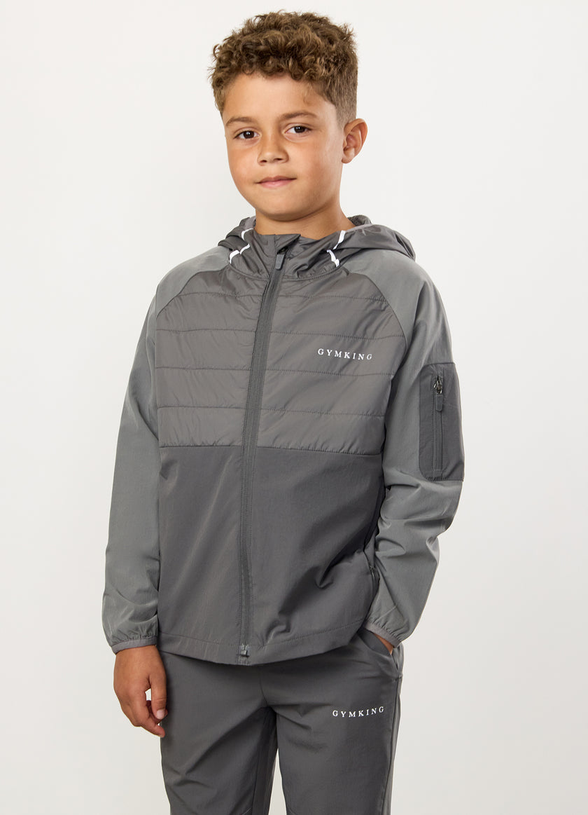 Gym King Kids Endurance Hybrid Jacket - Grey Multi