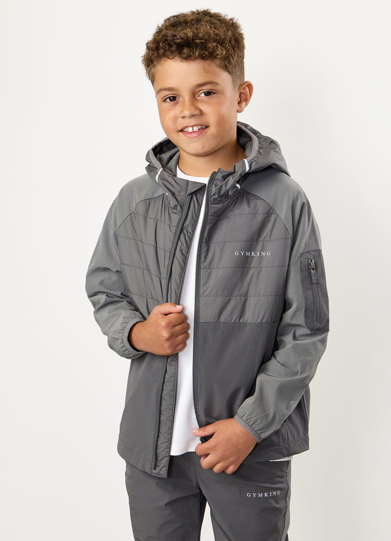 Gym King Kids Endurance Hybrid Jacket - Grey Multi