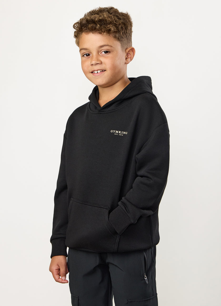 Gym King Kids Established Hood - Black/Gold