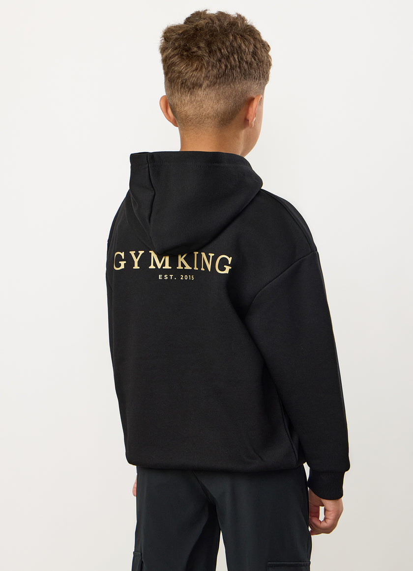 Gym King Kids Established Hood - Black/Gold