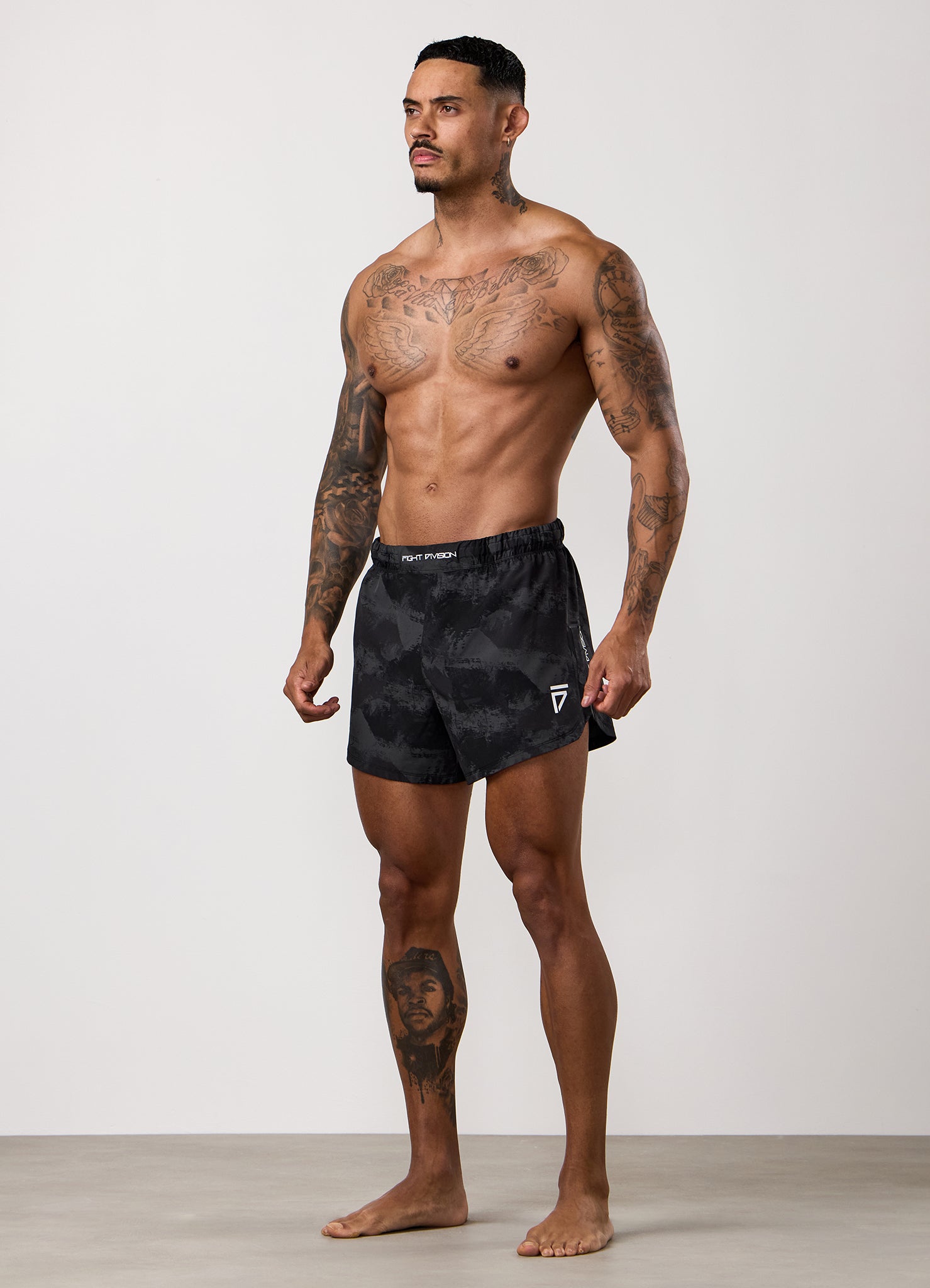 Gym King Fight Division Combat 5" Short - Graphite Print