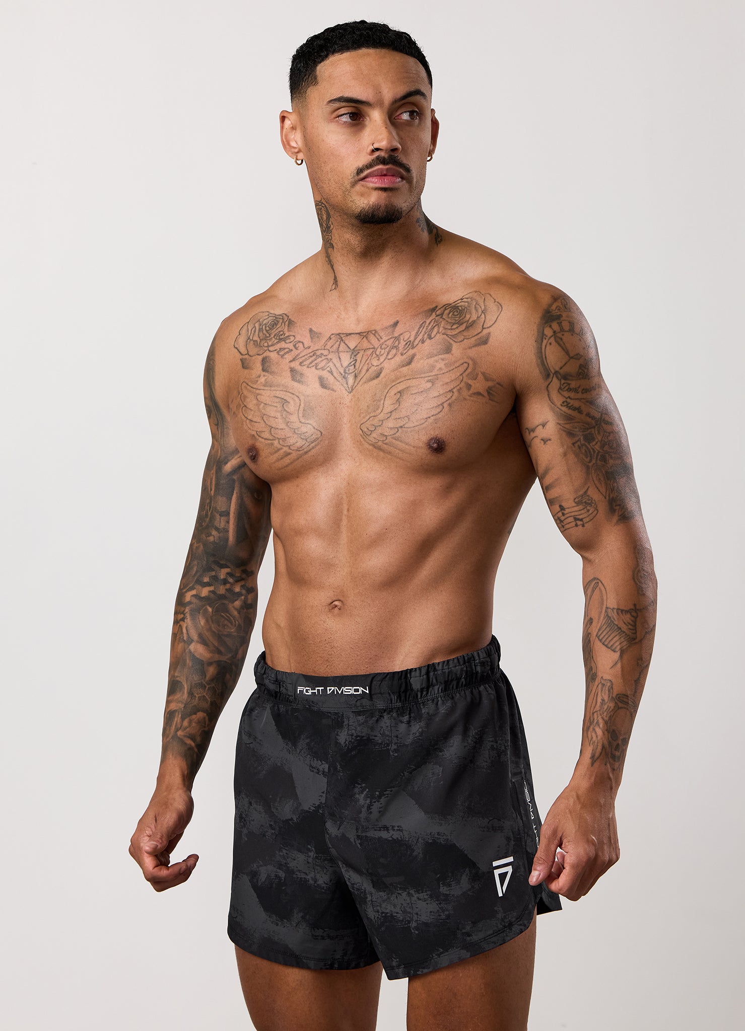Gym King Fight Division Combat 5" Short - Graphite Print