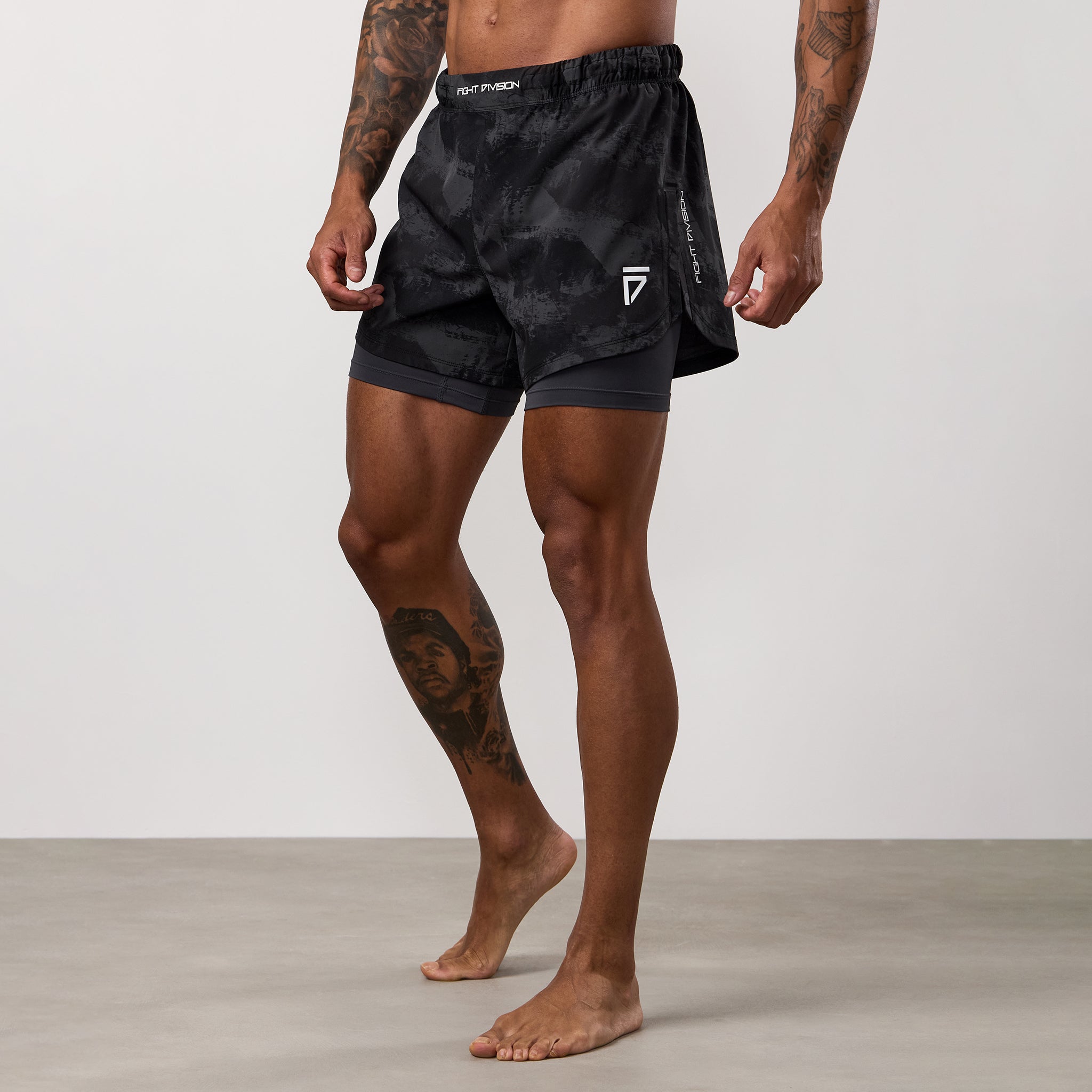 Gym King Fight Division Combat 5" Short - Graphite Print