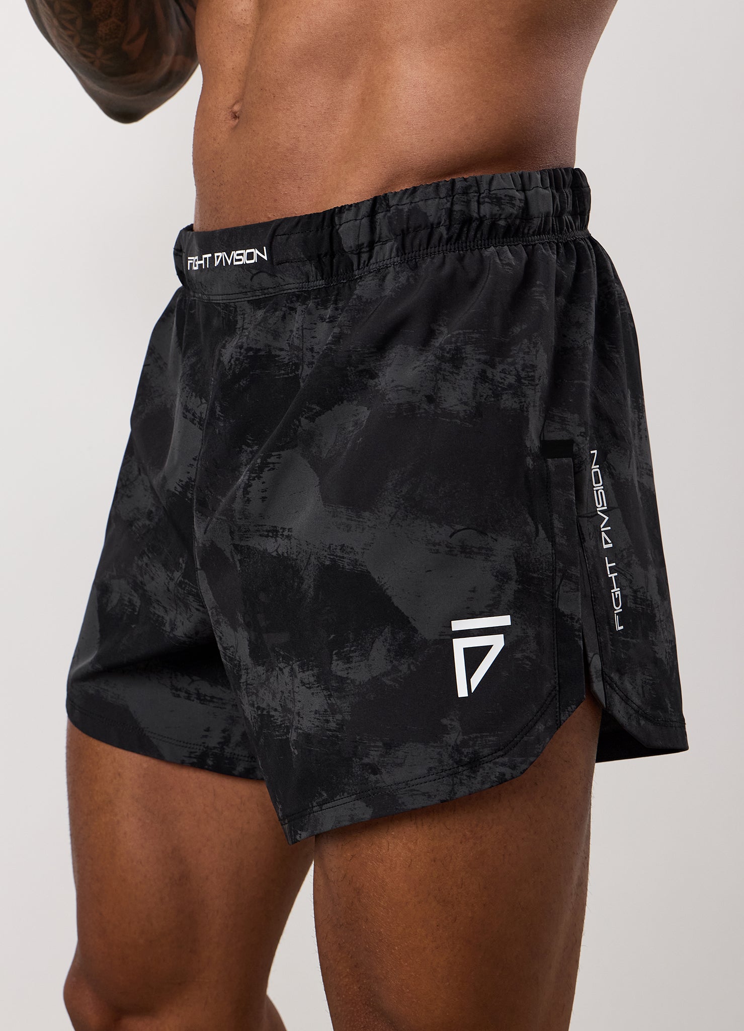 Gym King Fight Division Combat 5" Short - Graphite Abstract Print