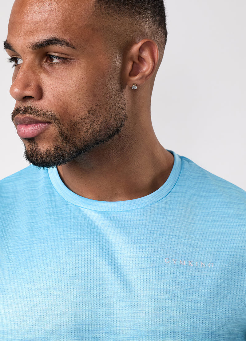 Gym King Ombre Space Dye Tee - Ocean Breeze