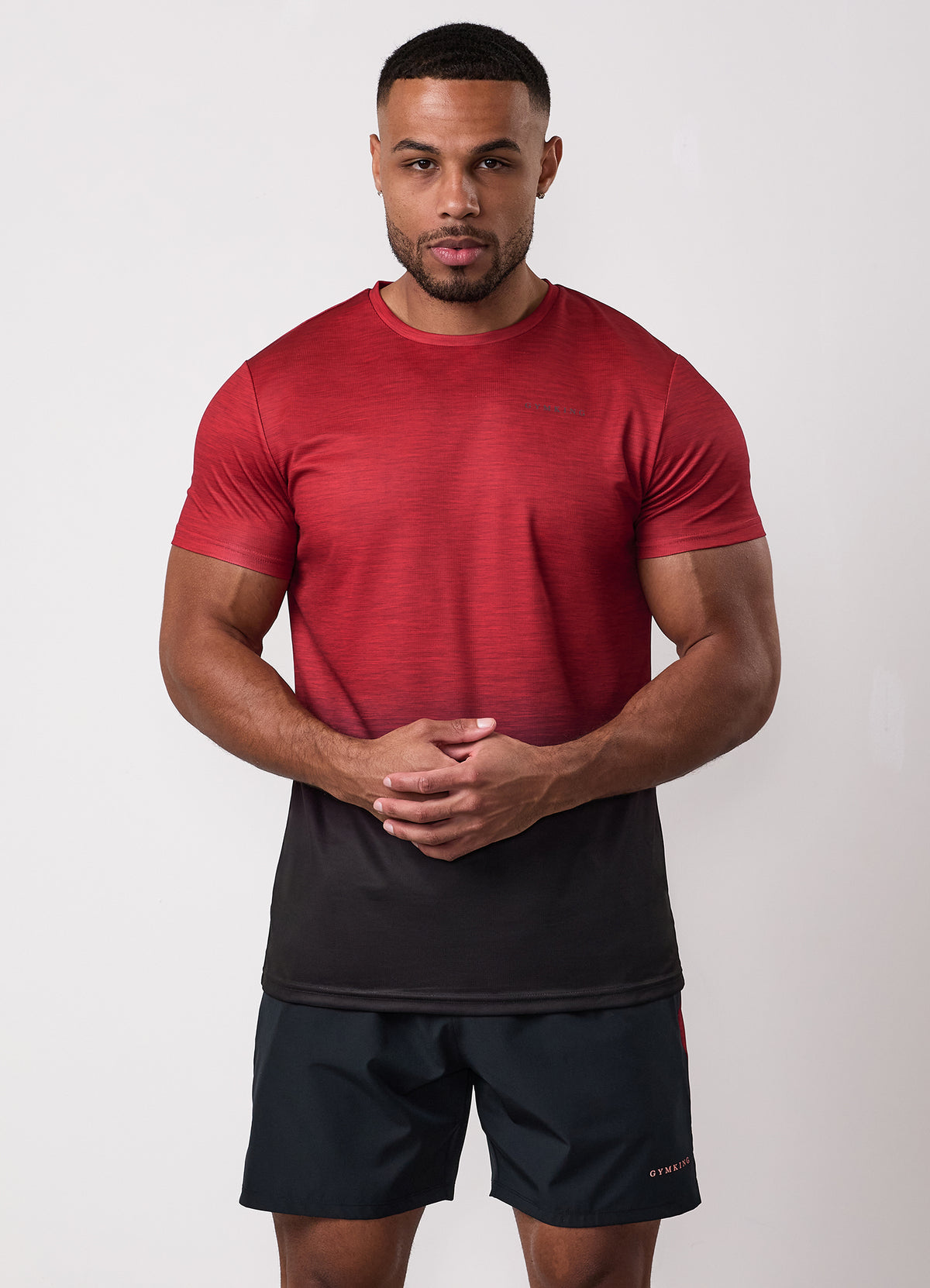 Gym King Ombre Space Dye Tee - Salsa