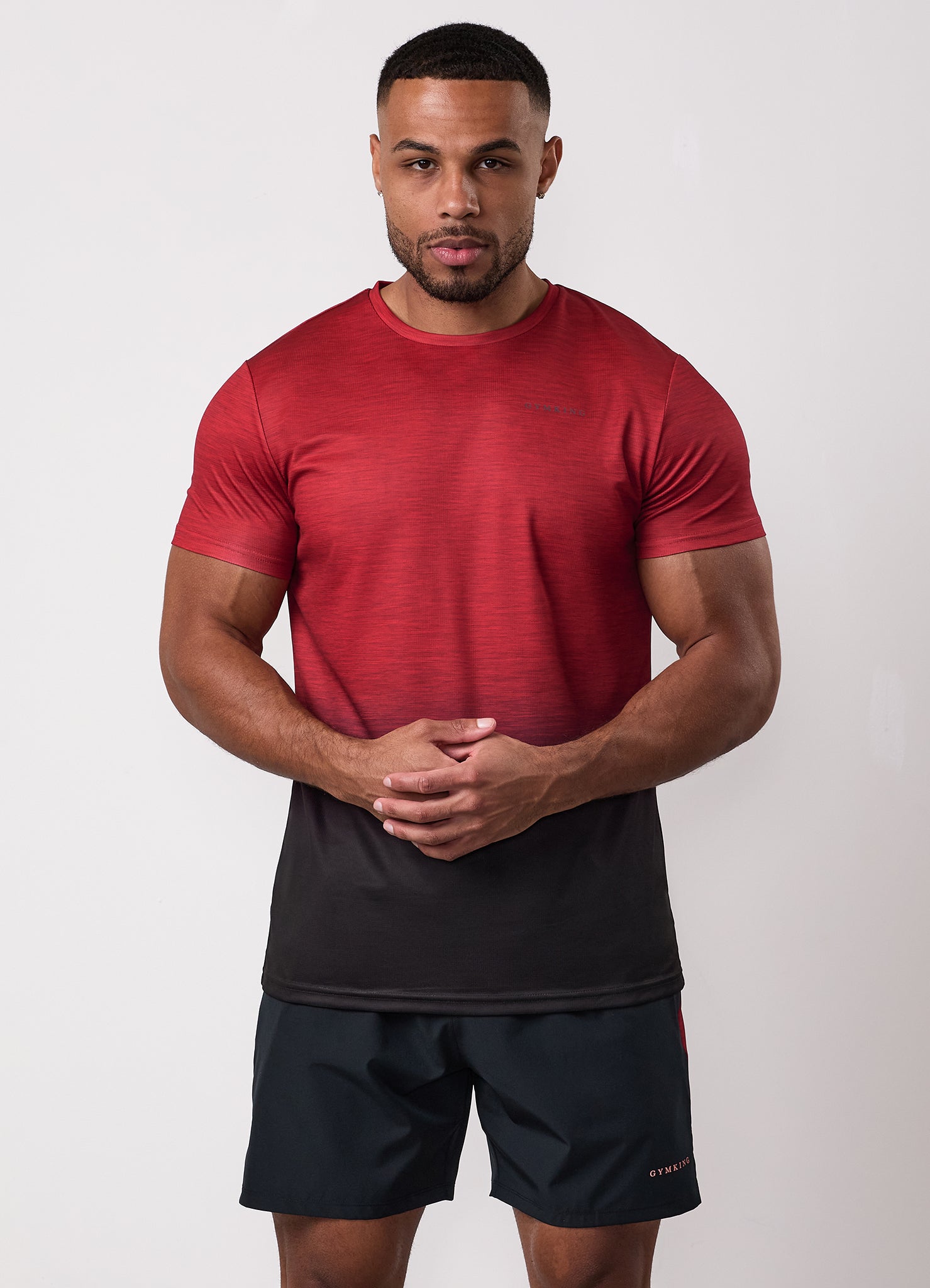 Gym King Ombre Space Dye Tee - Salsa