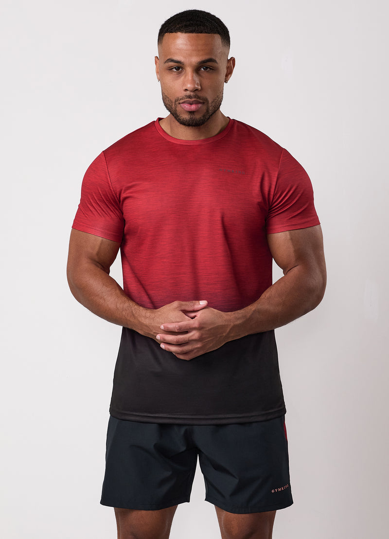 Gym King Ombre Space Dye Tee - Salsa