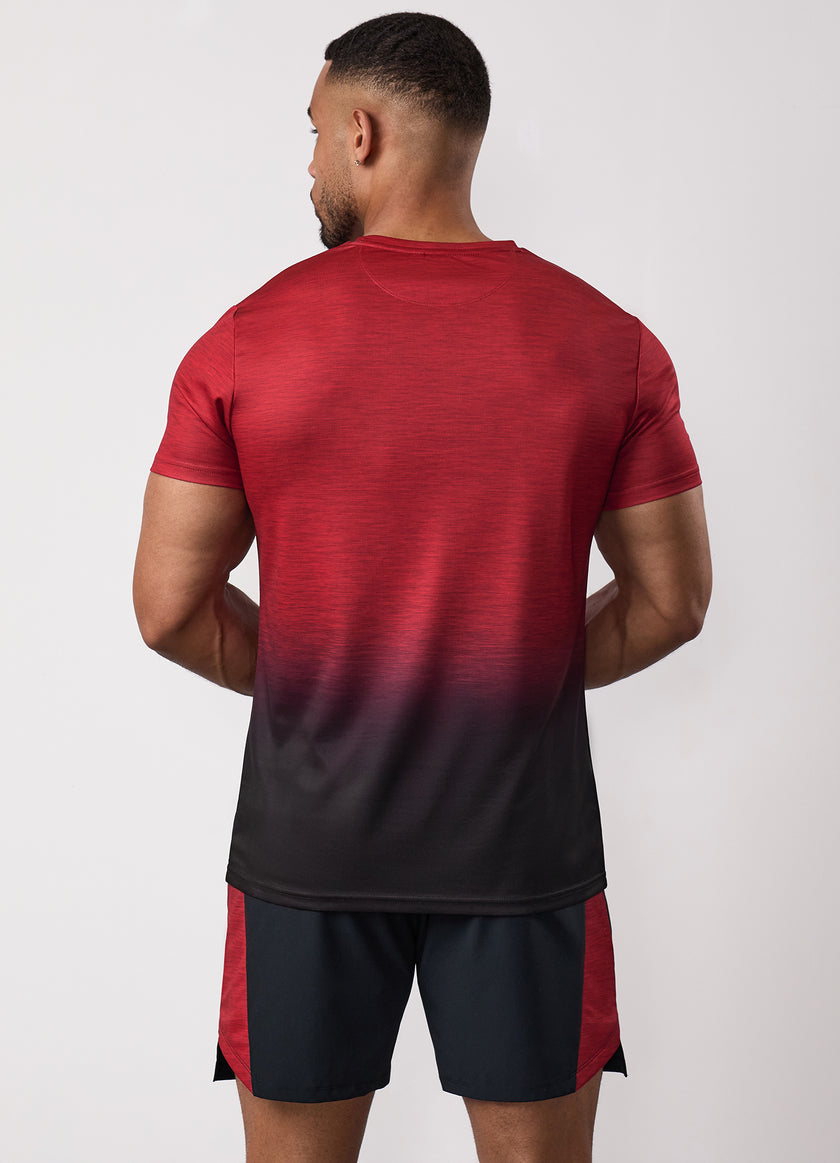 Gym King Ombre Space Dye Tee - Salsa