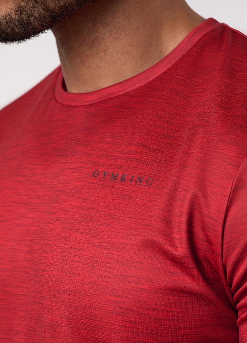 Gym King Ombre Space Dye Tee - Salsa