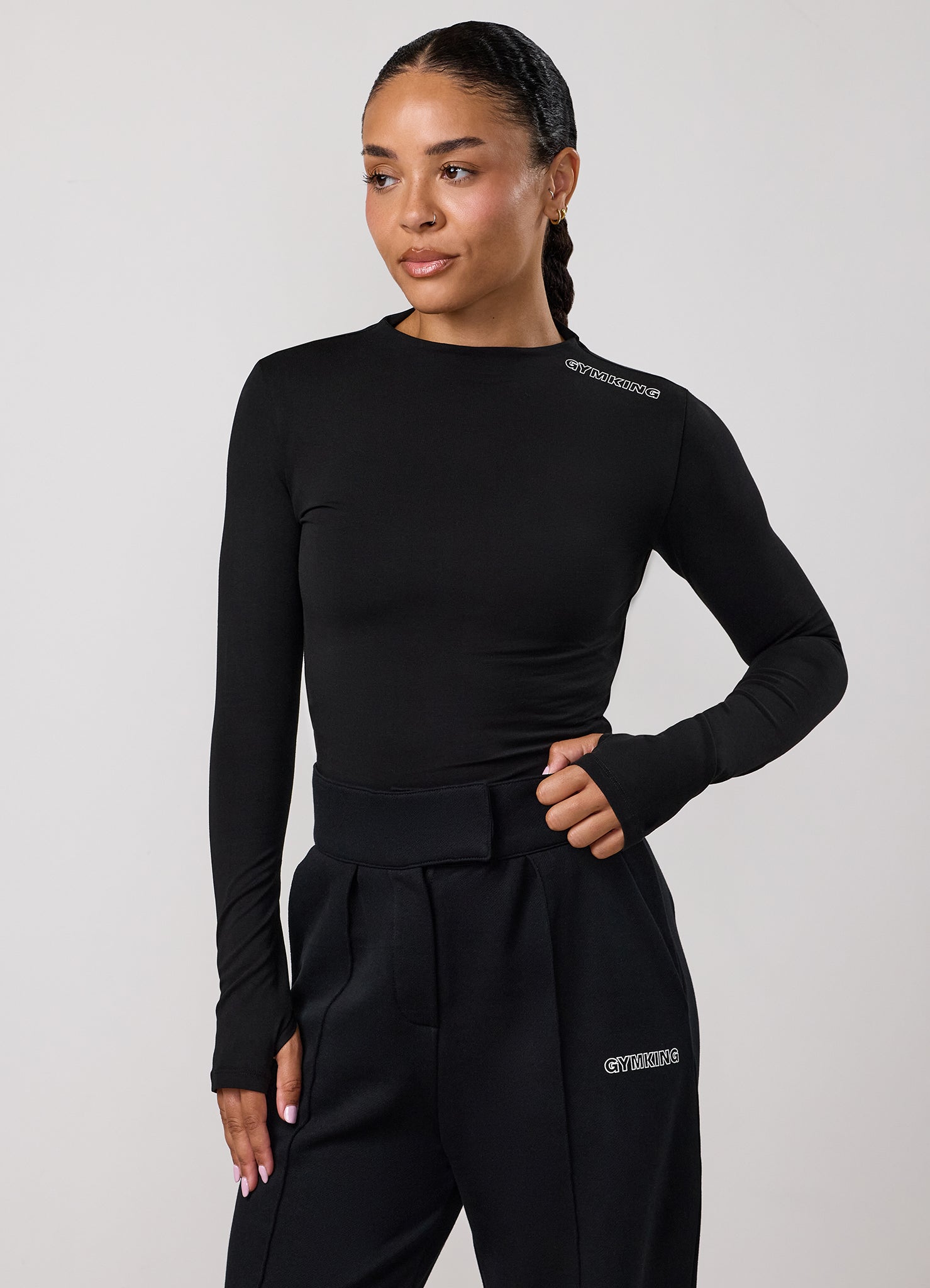 Gym King Precision Long Sleeve Tee - Black