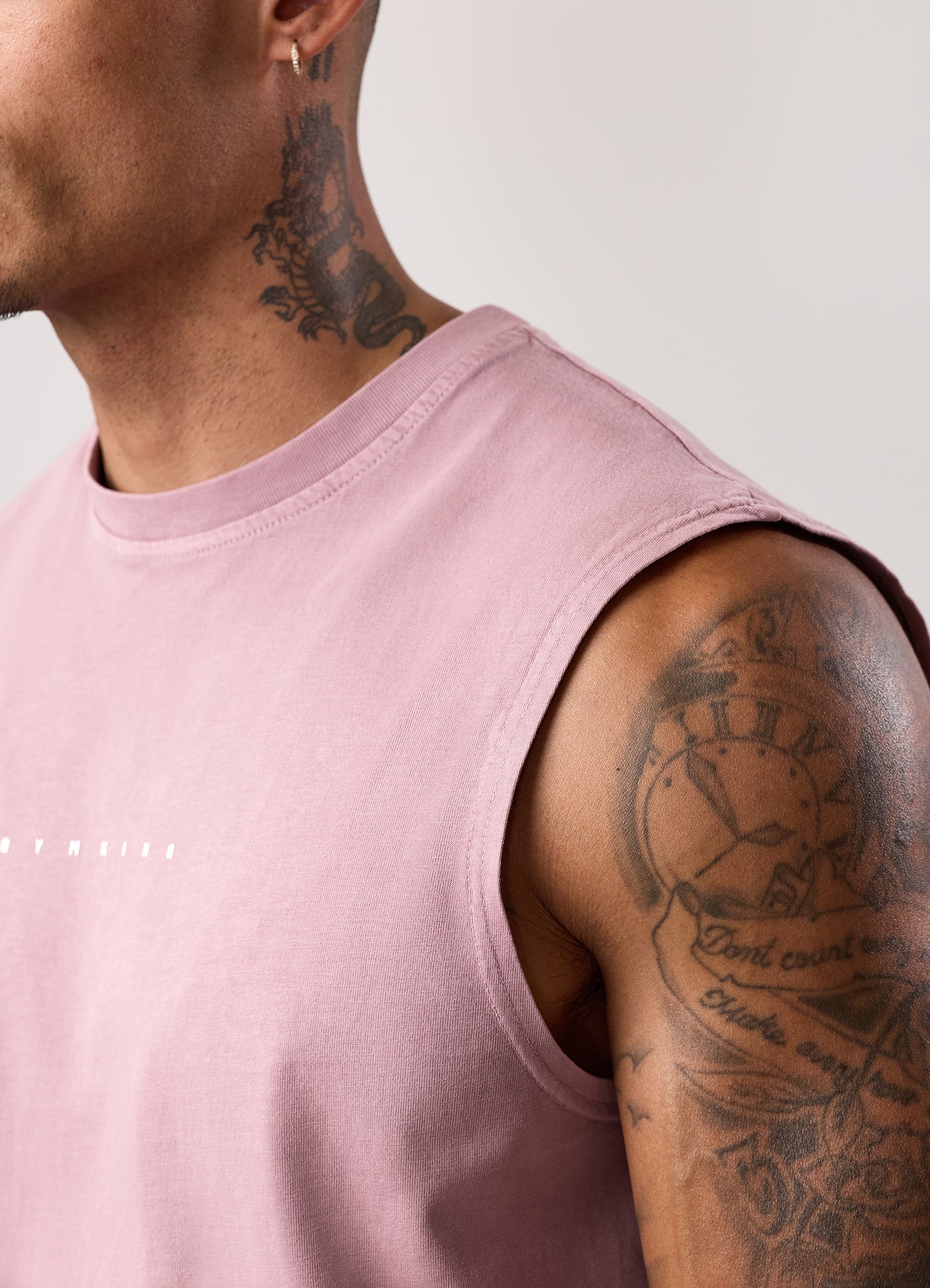 Gym King Purpose Washed Vest - Dusky Mauve
