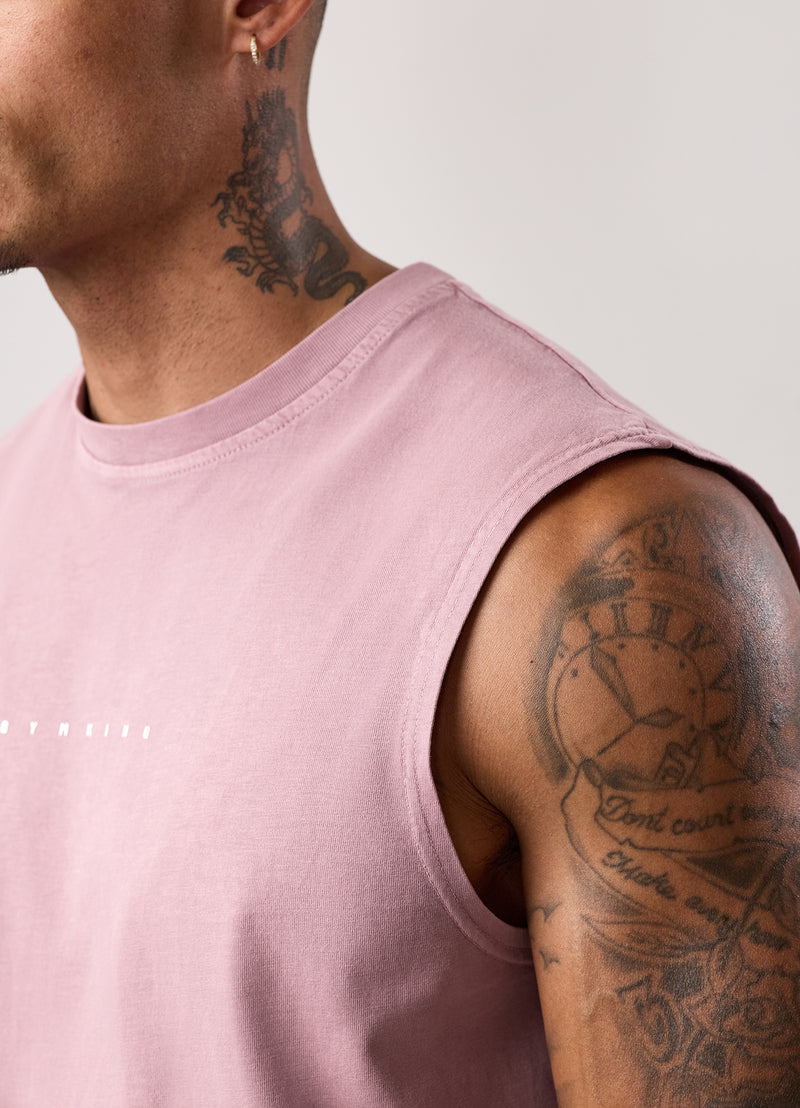 Gym King Purpose Washed Vest - Dusky Mauve