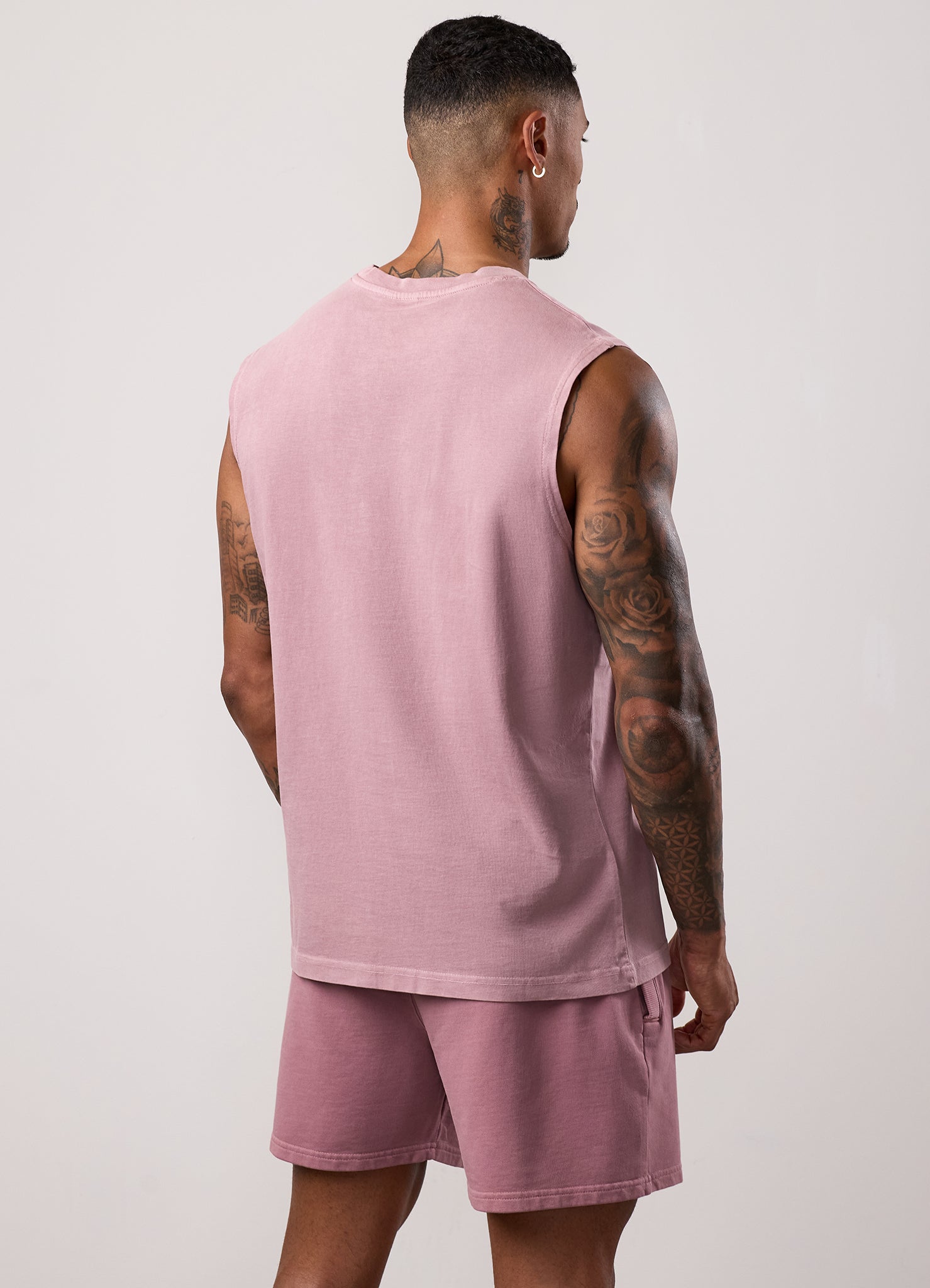 Gym King Purpose Washed Vest - Dusky Mauve