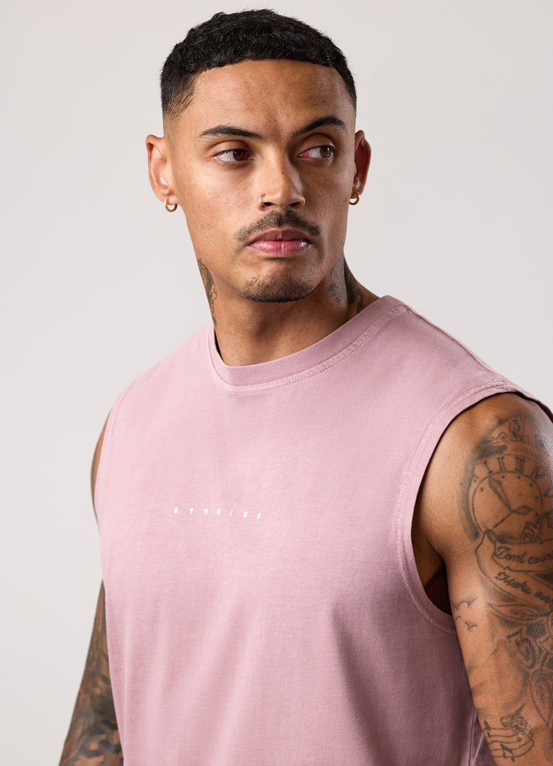 Gym King Purpose Washed Vest - Dusky Mauve