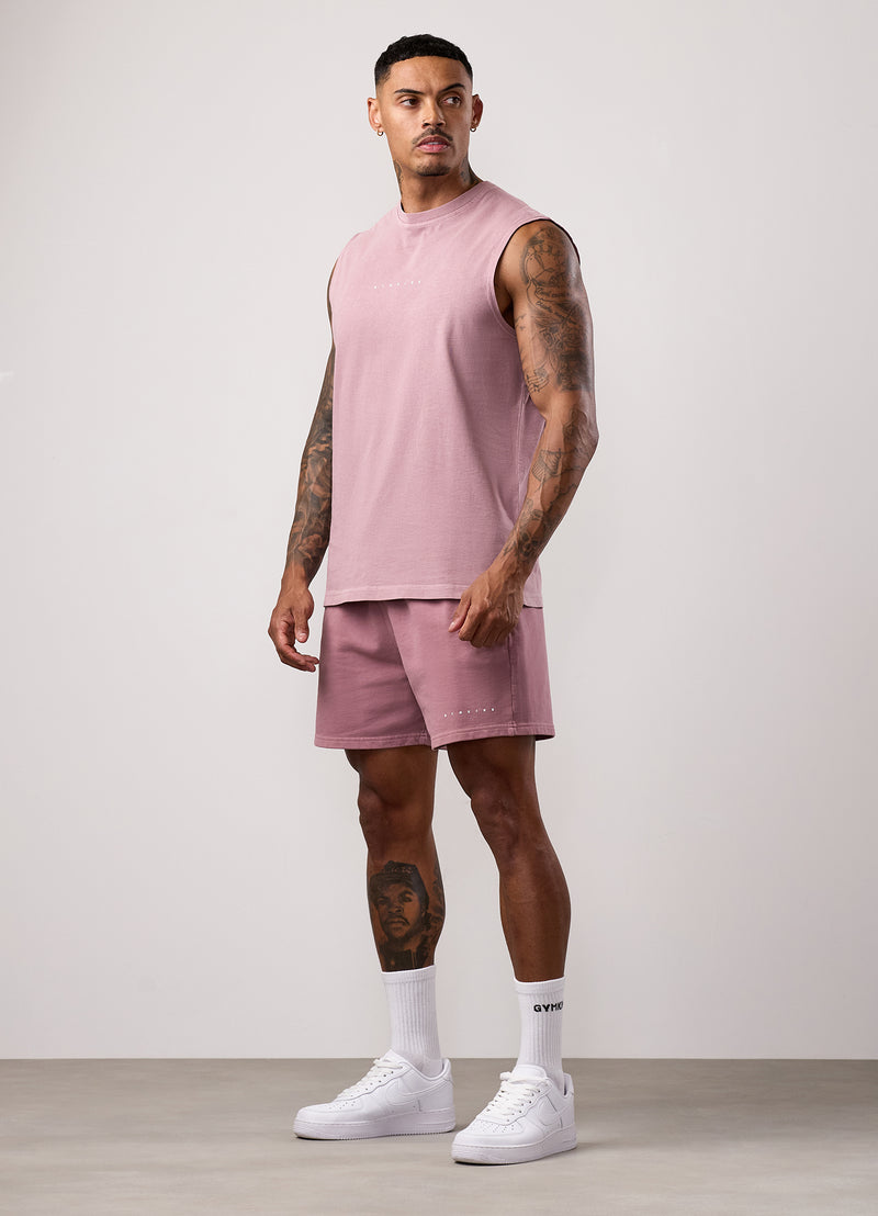 Gym King Purpose Washed Vest - Dusky Mauve