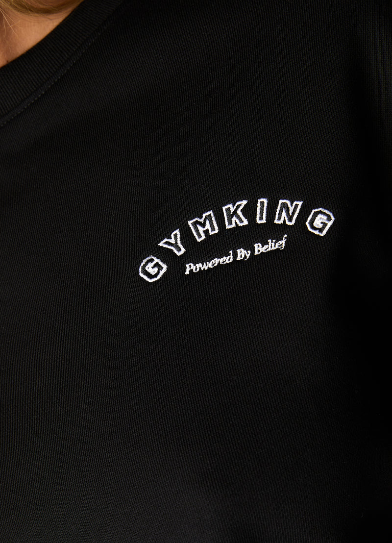 Gym King Radiance Crop Sweatshirt - Black