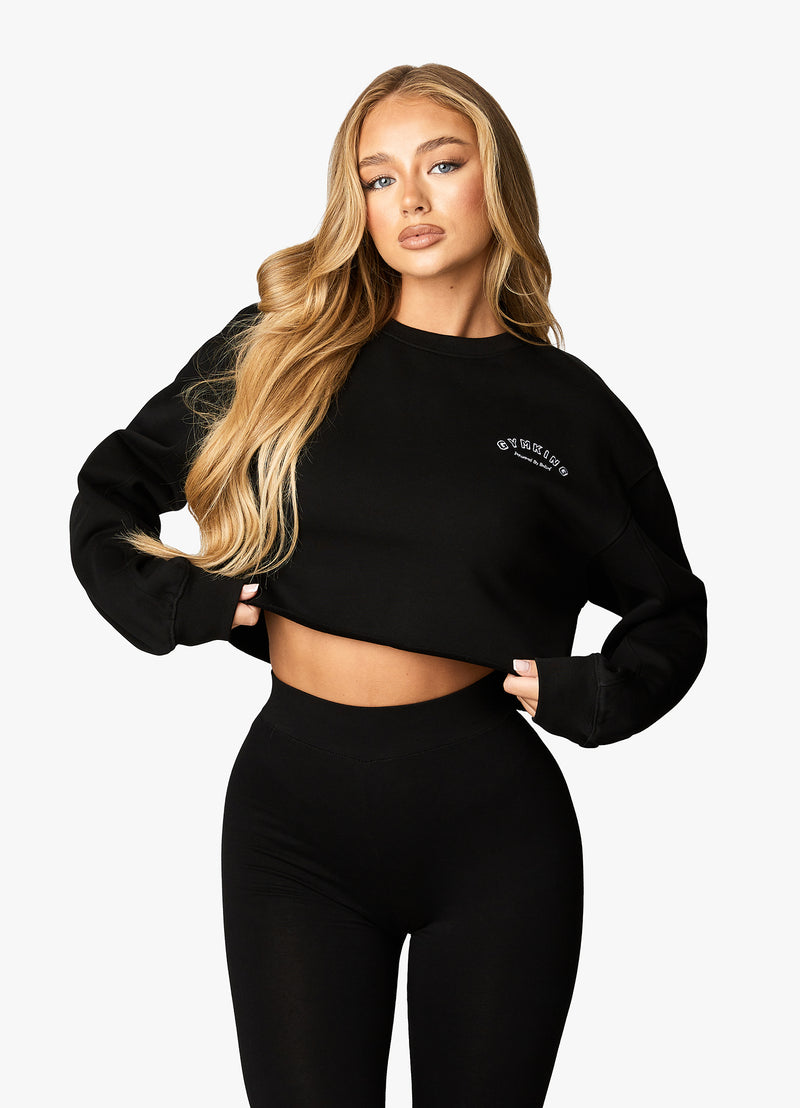 Gym King Radiance Crop Sweatshirt - Black